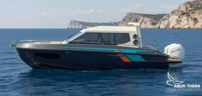 Лодка Алюминиевый катер Атлантик 8.7 с реданом, кабинник под заказ