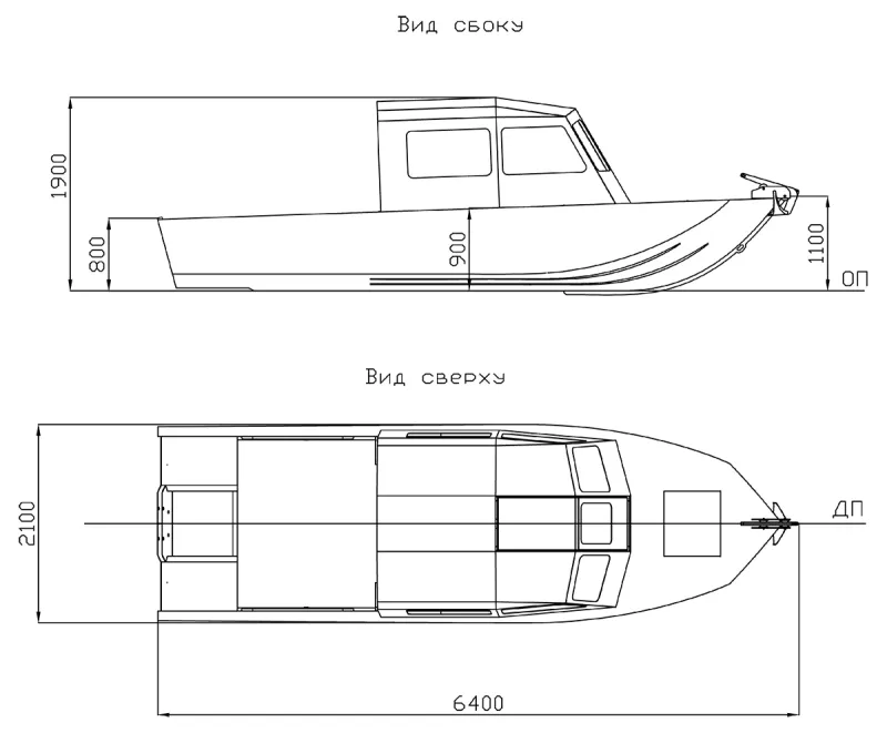 Пластиковая лодка Лазурный 21ВД, фото: 1