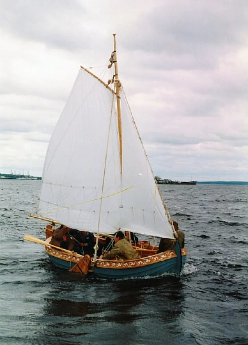 Деревянная лодка Ботик Екатерины Великой, фото: 3