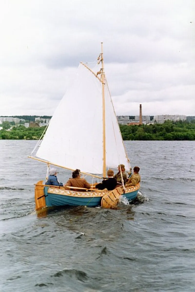 Деревянная лодка Ботик Екатерины Великой, фото: 5