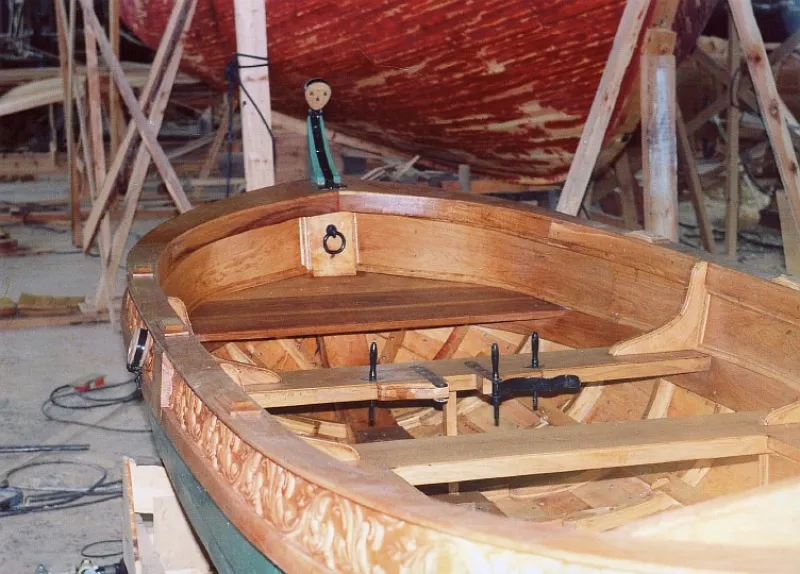 Деревянная лодка Ботик Екатерины Великой, фото: 7