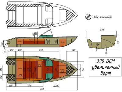 Лодка Wyatboat-390 DCM Увеличенный борт
