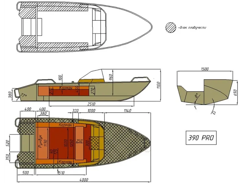 Моторная лодка Wyatboat-390 Pro, фото: 24