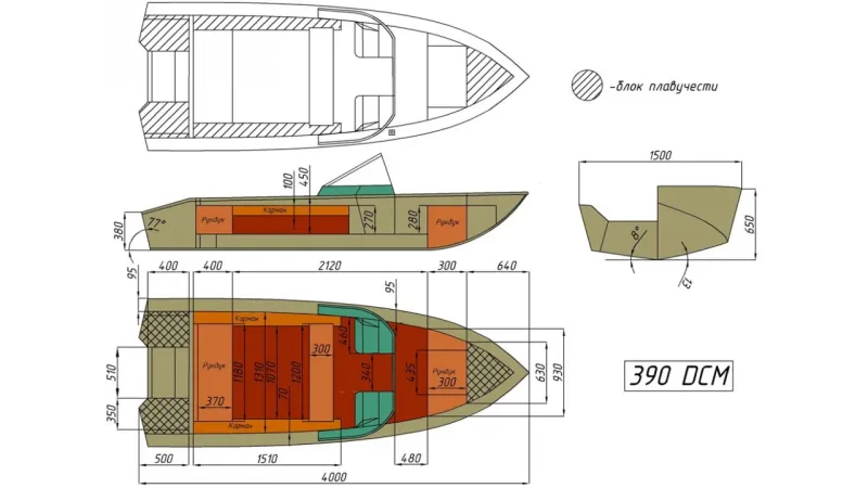 Алюминиевая лодка Wyatboat-390 DCM, фото: 23
