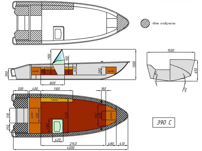 Моторная лодка Wyatboat-390 C, фото: 32