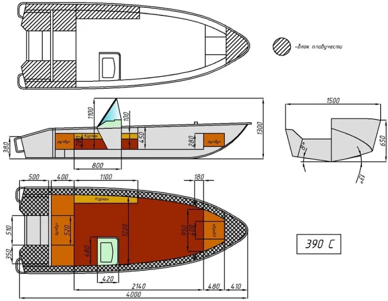 Моторная лодка Wyatboat-390 C, фото: 16