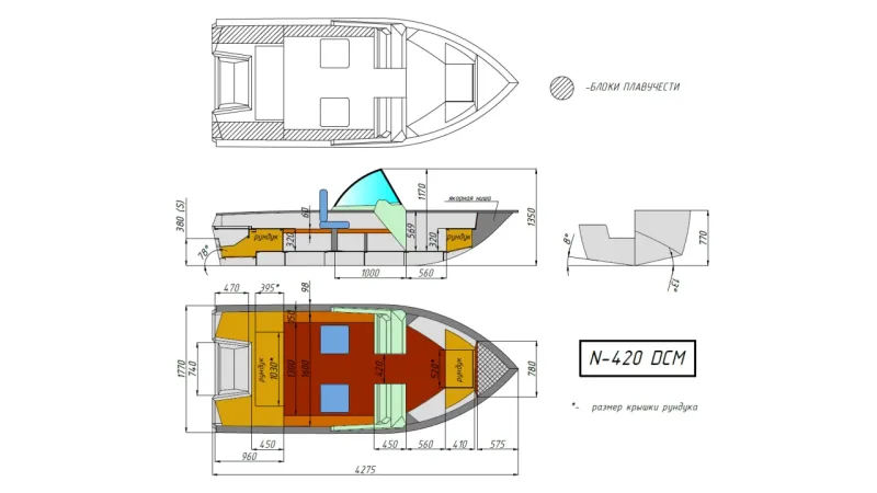 Моторная лодка Неман-420 DCM, фото: 23
