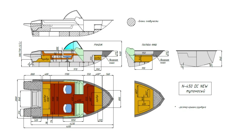 Моторная лодка Неман-450 DC NEW, фото: 18
