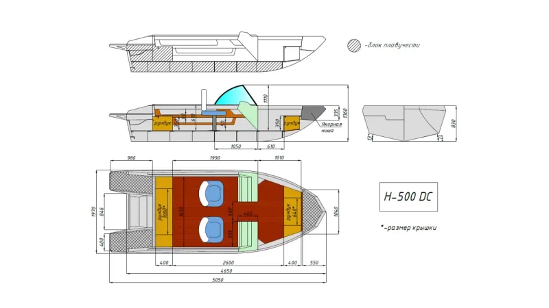 Моторная лодка Неман-500 DC Pro, фото: 13