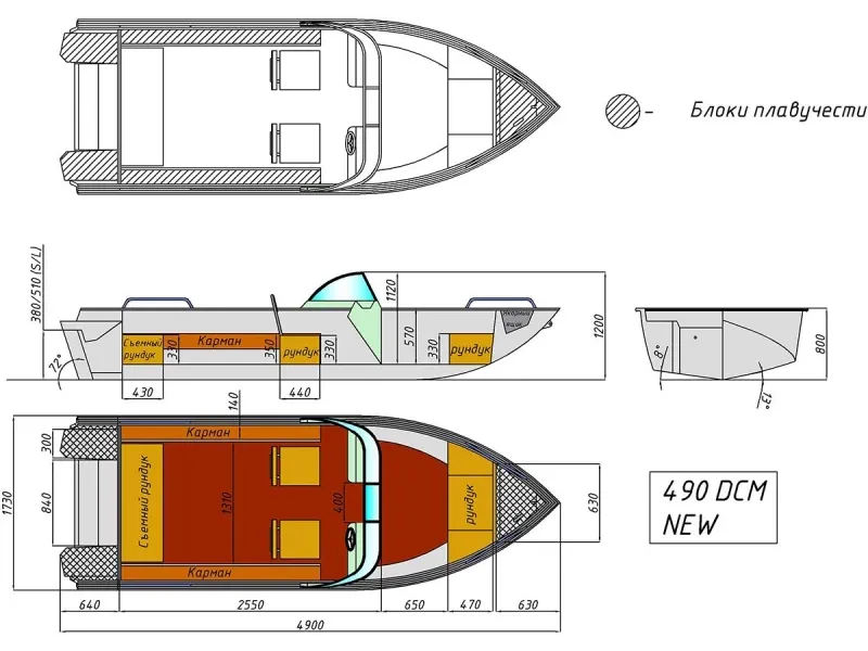 Моторная лодка Wyatboat-490 DCM New, фото: 24