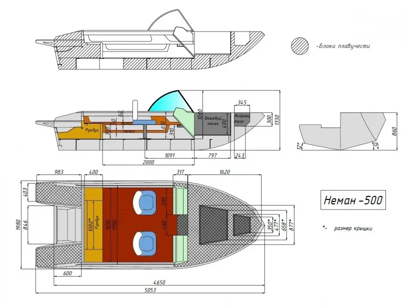 Алюминиевая лодка Неман 500, фото: 12