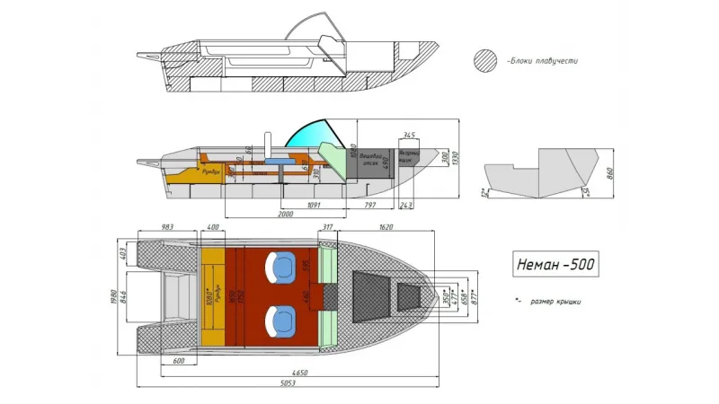 Алюминиевая лодка Неман 500, фото: 6