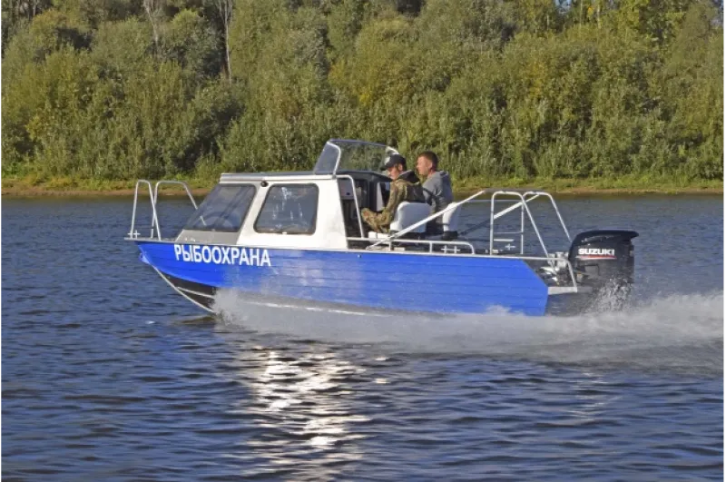 Алюминиевая лодка Неман 550 с каютой, фото: 7