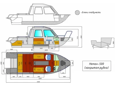 Лодка Неман-500 (закрытая рубка)