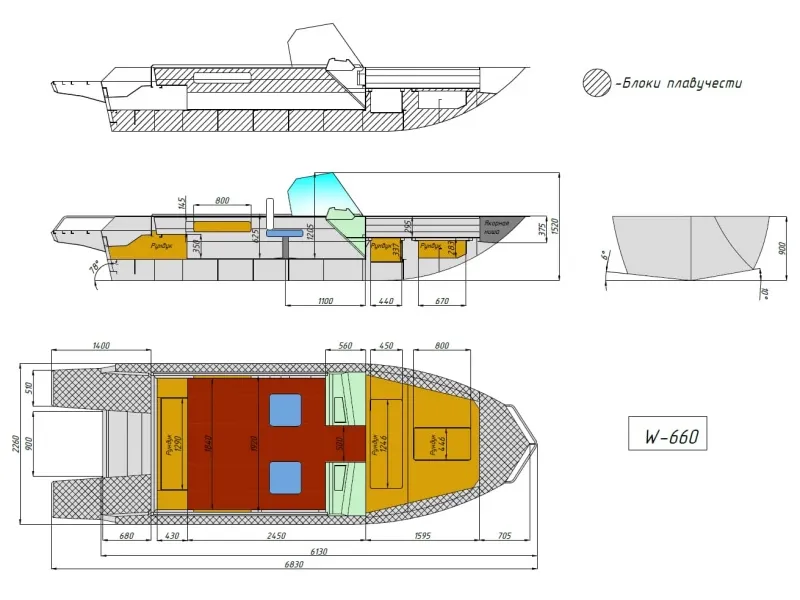 Моторная лодка Wyatboat-660, фото: 69