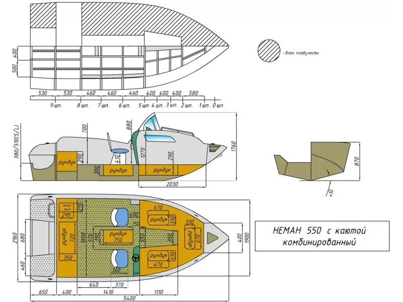 Neman-550 с каютой