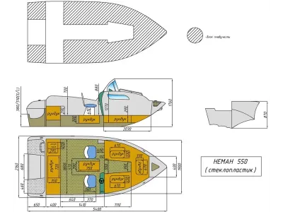 Лодка Neman-550 с каютой