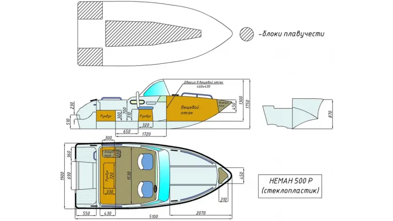 Моторная лодка Neman-500 Р, фото: 17