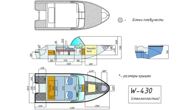 Лодка Wyatboat-430М (килевая)
