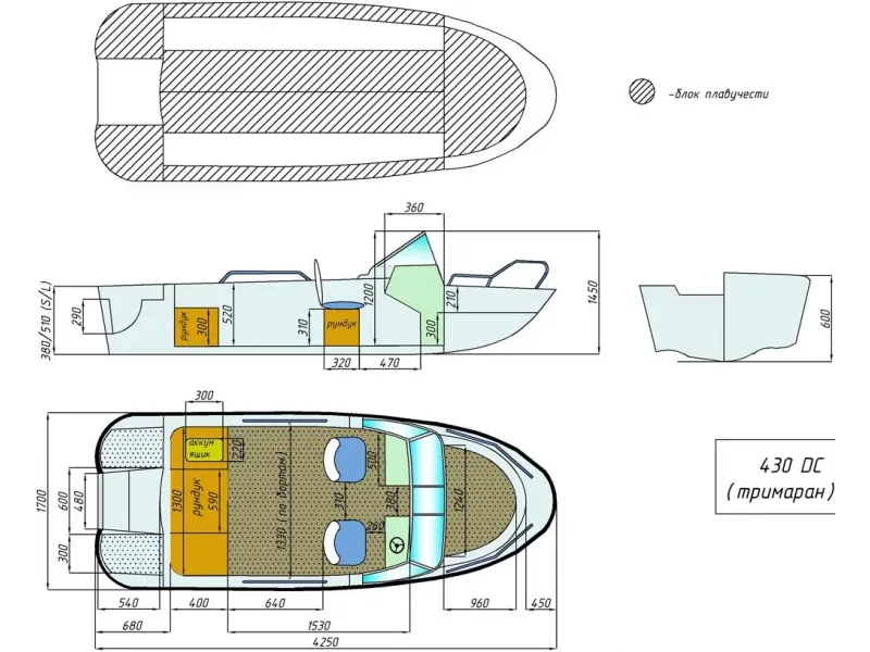 Wyatboat-430 DC (тримаран), фото: 21
