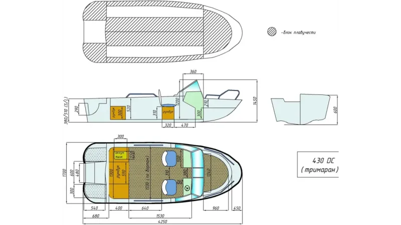 Wyatboat-430 DC (тримаран), фото: 10
