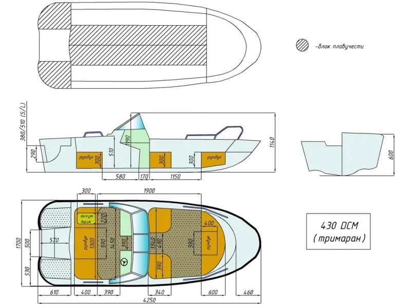 Wyatboat-430 DCM (тримаран), фото: 16
