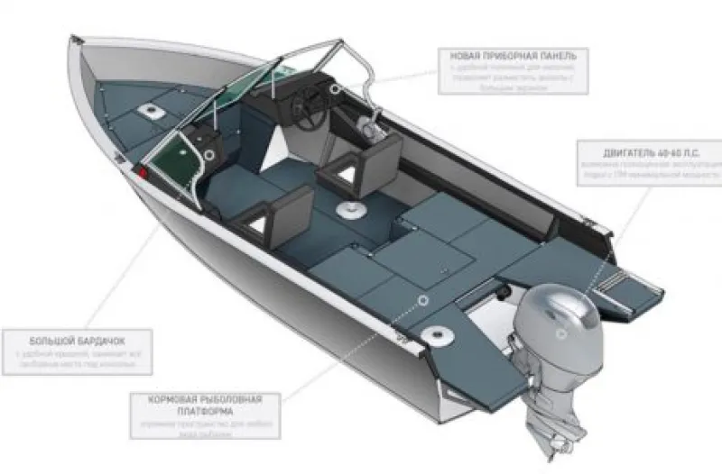 Моторная лодка Realcraft 470 Fish Pro, фото: 41