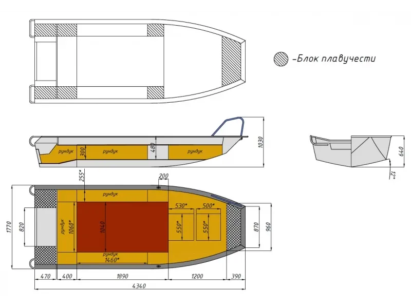 Алюминиевая лодка Wyatboat-430 Master Fish, фото: 28