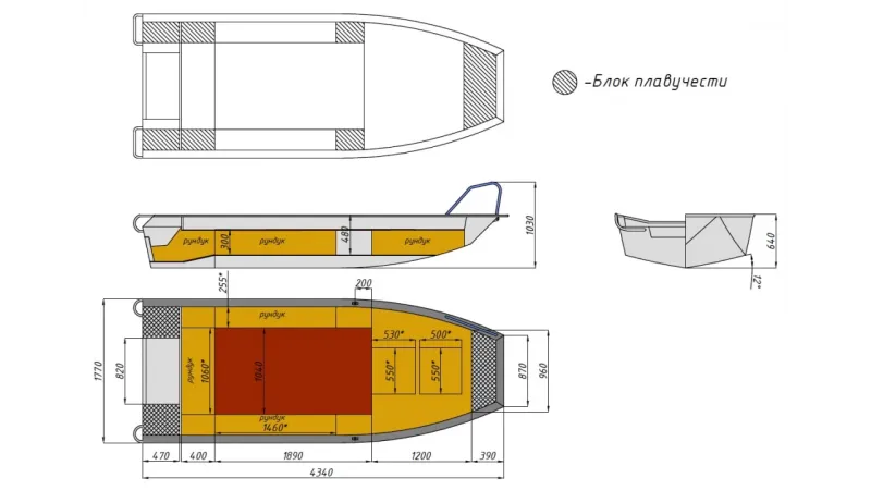 Алюминиевая лодка Wyatboat-430 Master Fish, фото: 14