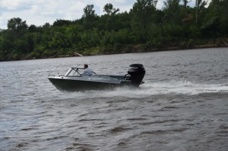 Алюминиевая лодка Неман 500 DC водомёт, фото: 22