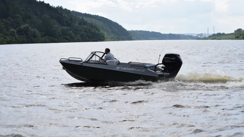 Алюминиевая лодка Неман 500 DC водомёт, фото: 11