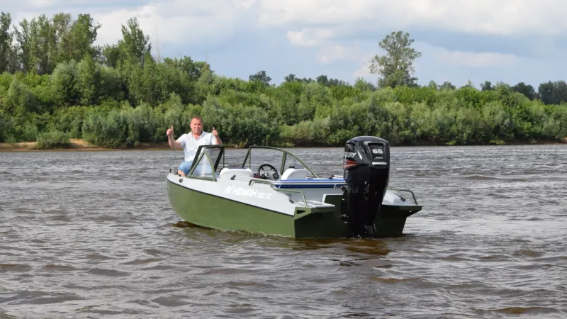 Алюминиевая лодка Неман 500 DC водомёт, фото: 10