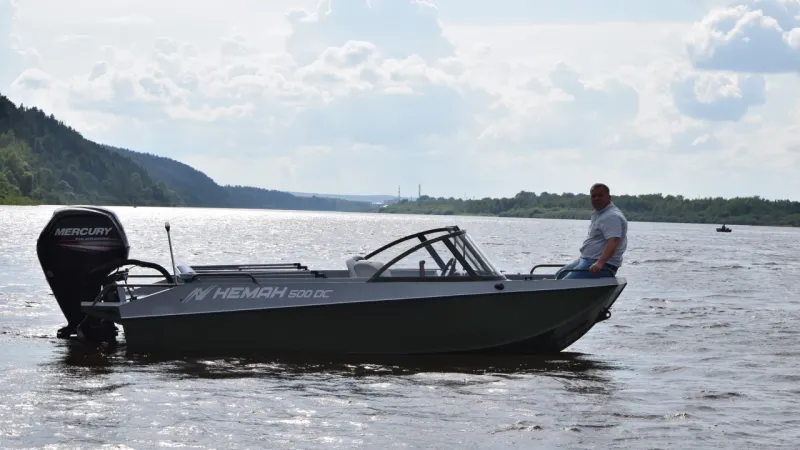 Алюминиевая лодка Неман 500 DC водомёт, фото: 8