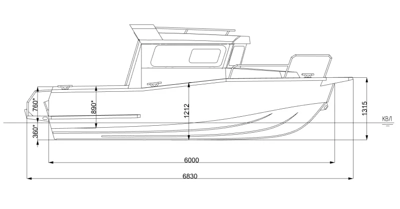 Катер KRASBOAT 670 HARDTOP, фото: 5