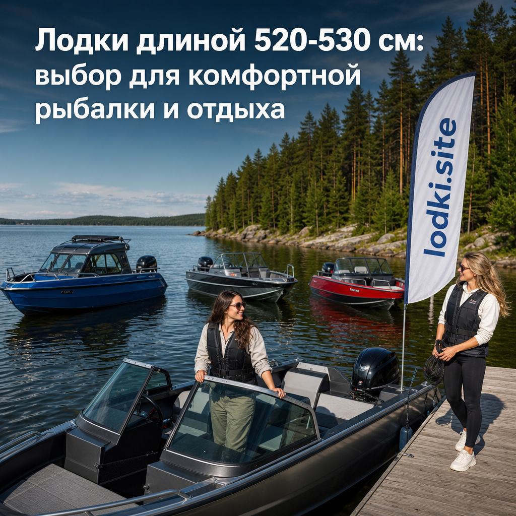 Лодки длиной 520-530 см: выбор для комфортной рыбалки и отдыха