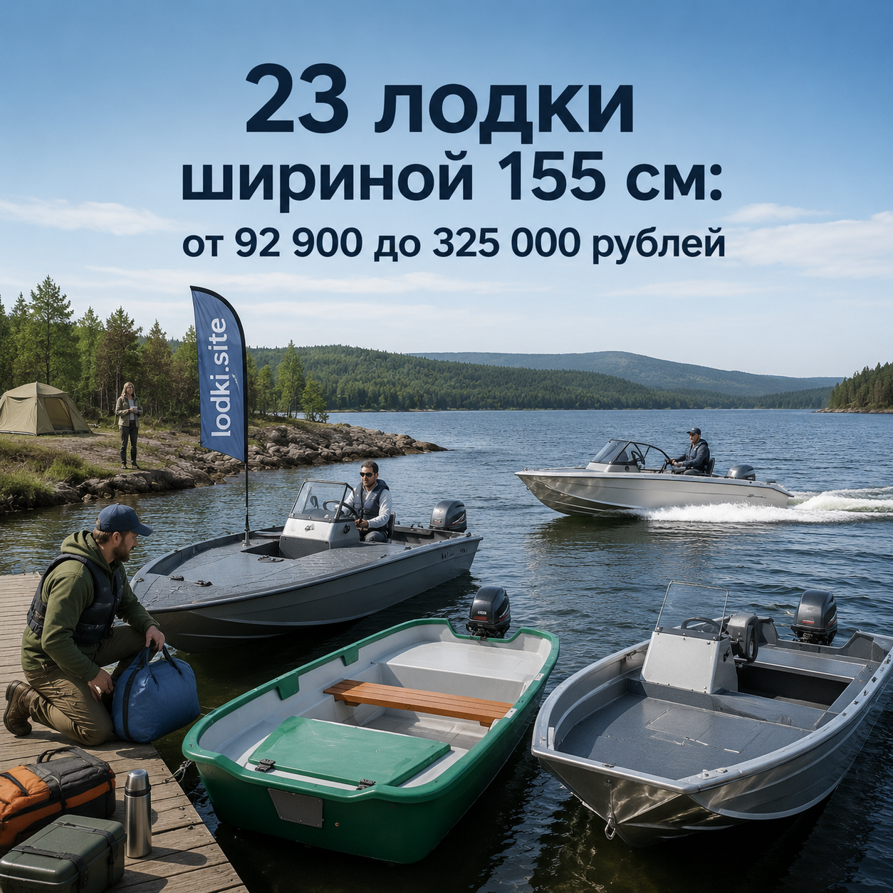 23 лодки шириной 155 см: от 92 900 до 325 000 рублей