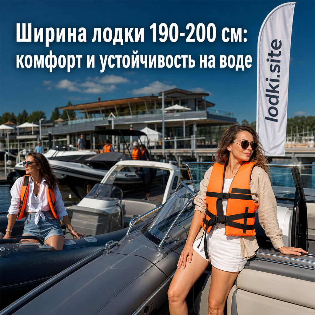 Ширина лодки 190-200 см: комфорт и устойчивость на воде