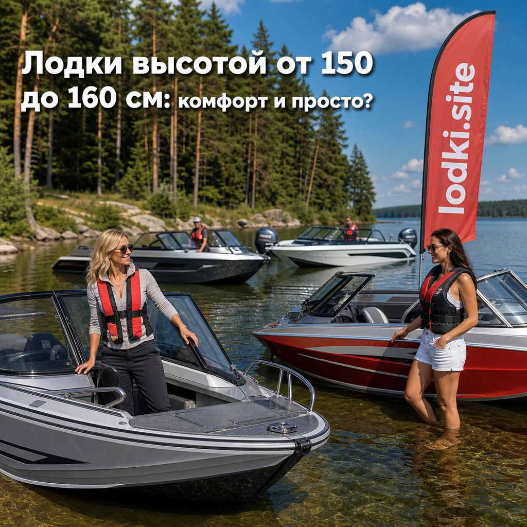 Лодки высотой от 150 до 160 см: комфорт и простор