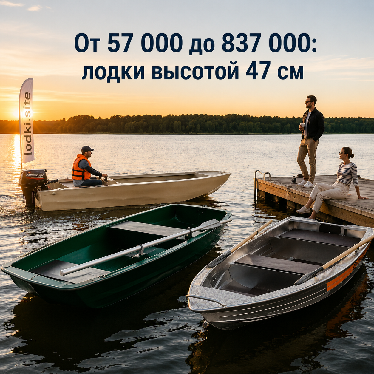 От 57 000 до 837 000: лодки высотой 47 см